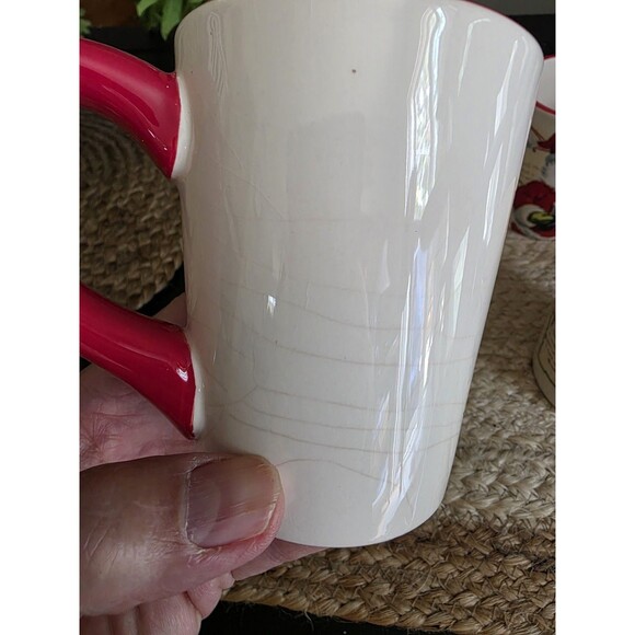 Williams Sonoma Set Of 4 LETTERS TO SANTA Teddy Bear X-Mas Coffee Mugs 4" 2007 - Picture 4 of 8
